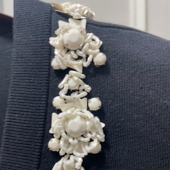 🍀
💯 100% Cotton 
KATE SPADE 
KATI BLACK BEADED Button CARDIGAN SWEATER XL - Picture 4 of 13